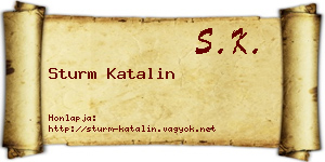 Sturm Katalin névjegykártya