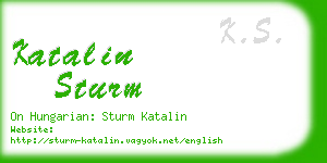 katalin sturm business card